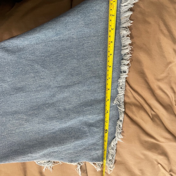 For the Republic Womens Jeans Size 4 Blue Flare Leg Distressed Denim Boho - Picture 13 of 14